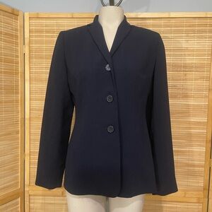 Ann Taylor navy blue suit jacket 3 button blazer woman’s size 4P PETITE